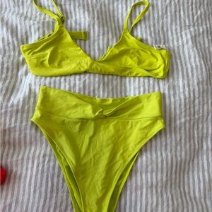 Aerie Lime Green Bikini Set